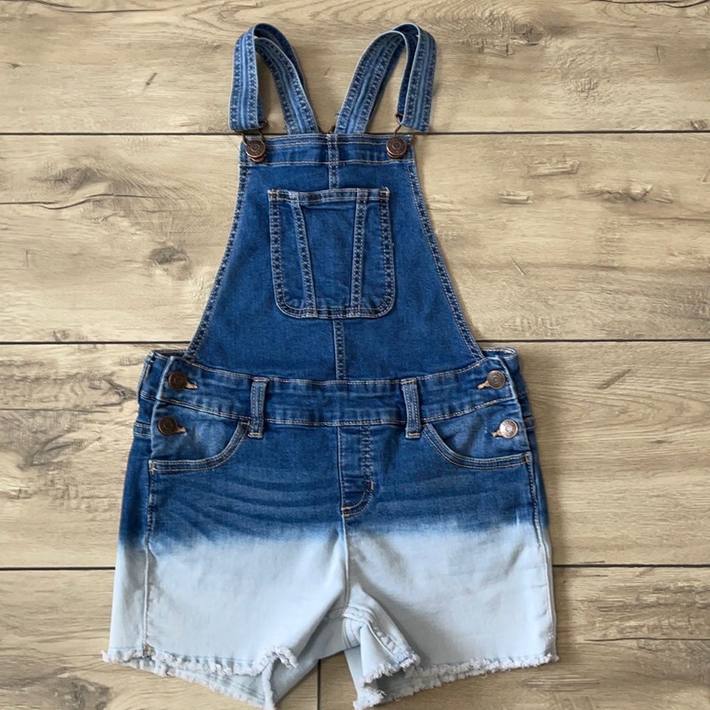 Justice Girl Jean Short Overalls Size 14
